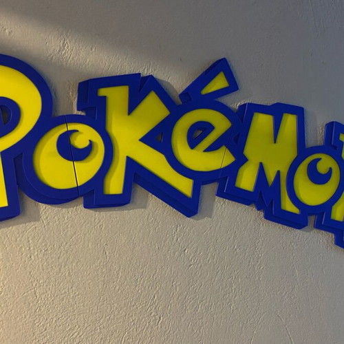 Large Pokémon logo wall decor