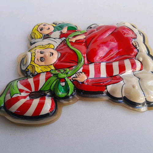 Christmas decoration 70s decade new, 3D wall or door ornament