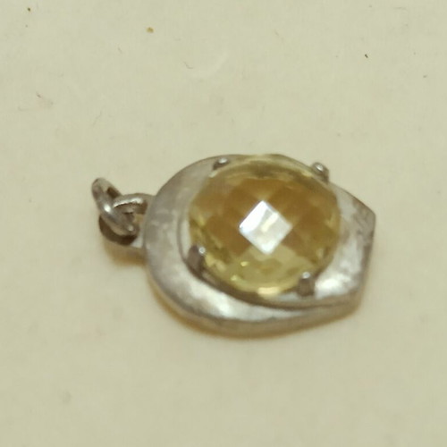 Silver 950 pendant vintage with citrine gemstone