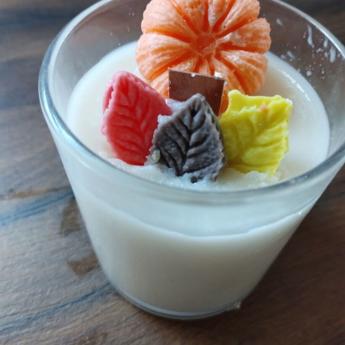 Scented candle Greek autumn handmade, soy, pumpkin pie scent
