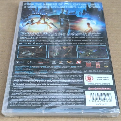XCOM Enemy Unknown PC DVD-ROM sealed