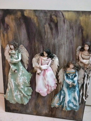 Πίνακας πηλός σε καμβά 50×40 καινούργιο