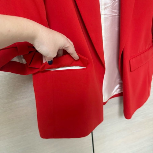Zara blazer brand new, red with rolled-up sleeves, size S