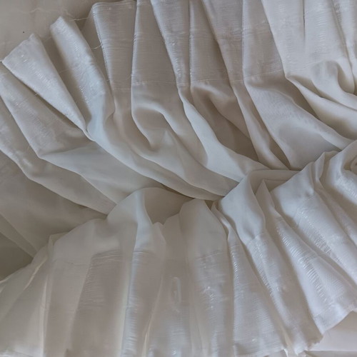 Curtain, beige color, sewn, 7.45m length, 2.38m height