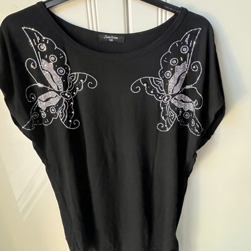 Smiton women's t-shirts with butterfly design like new, sizes S and M