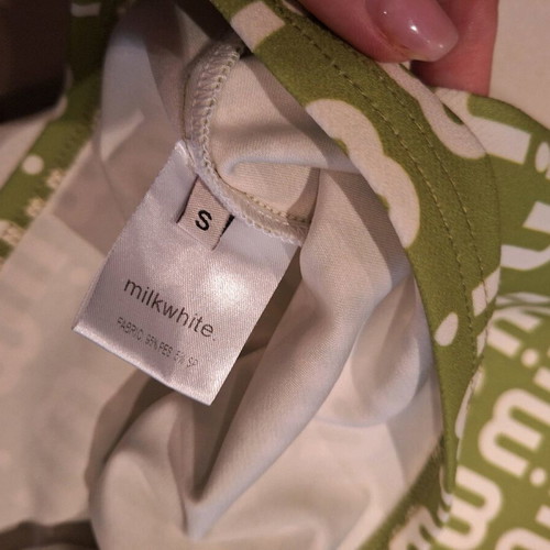 Milkwhite top green, like new, size S
