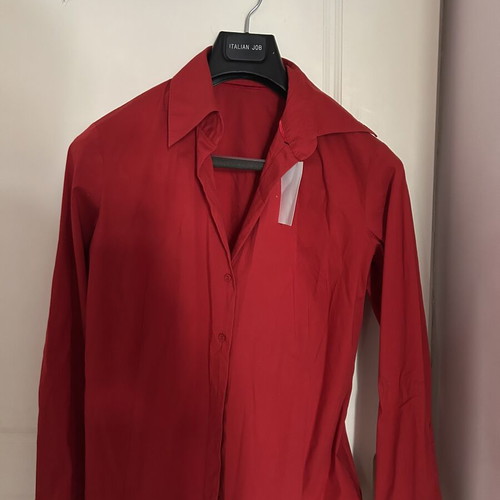 Esprit red long-sleeve button-up shirt, size 42