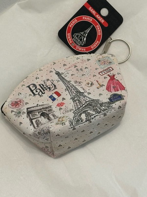 Paris wallet with Eiffel Tower design and rhinestones, new