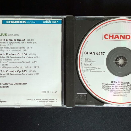 Sibelius Symphonies 3, 6, 7 CD used, classical