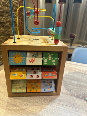 Wooden activity cube ELC like new