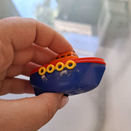 Bebe plastic toy boat used with damage