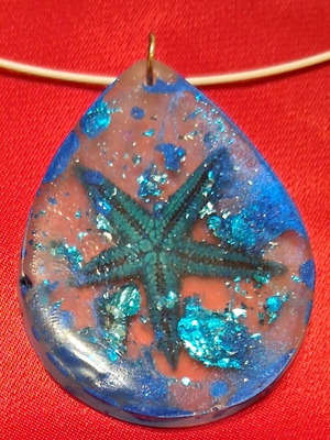 Handmade pendant with resin new