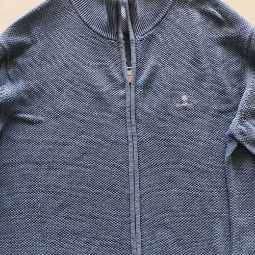 Men's Gant cardigan with zipper blue size 2XL like new