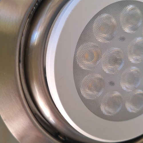 Recessed spotlights like new, stainless steel, pack of 17