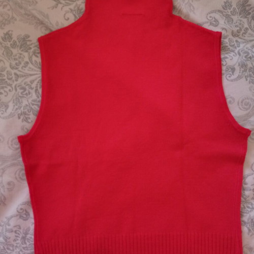 Sleeveless knitted top night out red, new