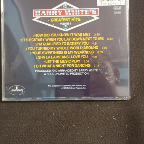 Barry White Greatest Hits CD like new