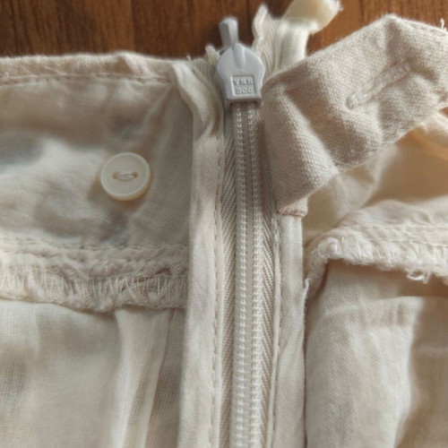 H&M cotton skirt with linen, beige, size L 40 12