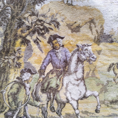 Vintage Velvet Wall Band Tapestry like new, aristocratic hunting scene