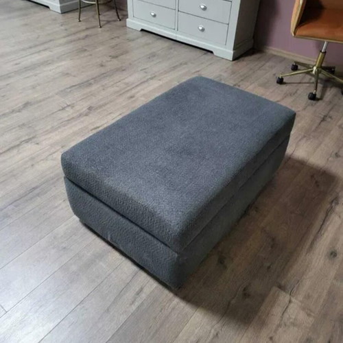 Gray fabric stool with storage function new