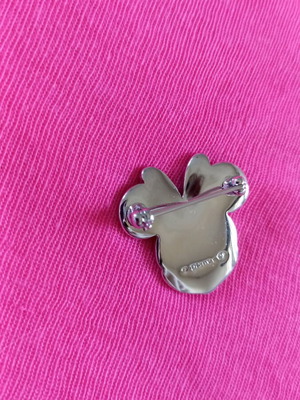 Disney x Swarovski Minnie Mouse pin like new with pink and black details