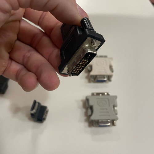 Adapters and DVI card used