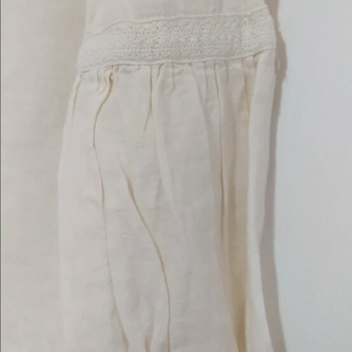 Zara romantic long-sleeve blouse used, broken white, thin fabric