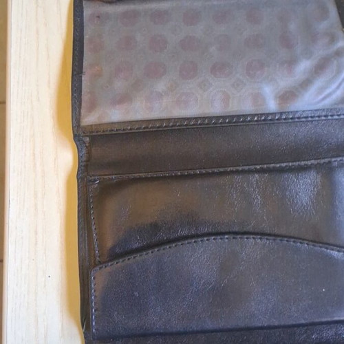 Arcos handmade leather wallet black like new, size 16x11 cm