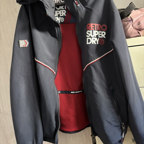 Superdry windbreaker jacket, blue, size M