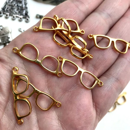 Metal jewelry elements silver and gold tone pack of 50 like new