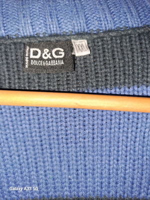 Ζακέτα ανδρική D&G XL πλεκτή μπλε/μαύρο σαν καινούργιο