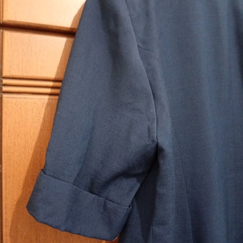 Women's linen suit used, Greek tailoring, size 3XL, blue