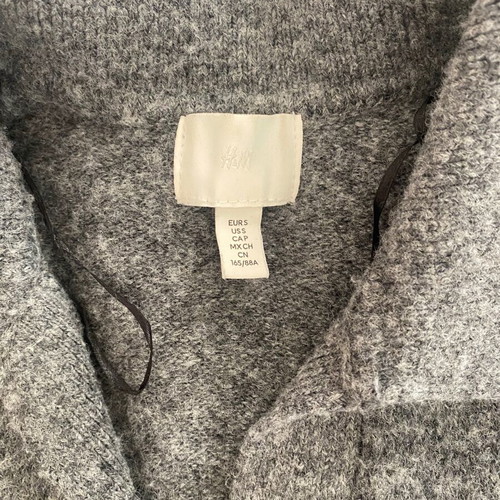 H&M sweater with collar like new, gray, size small