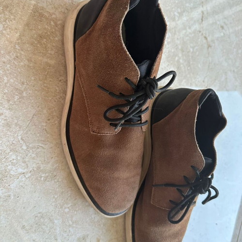 Massimo Dutti men's suede shoes size 41, like new, brown