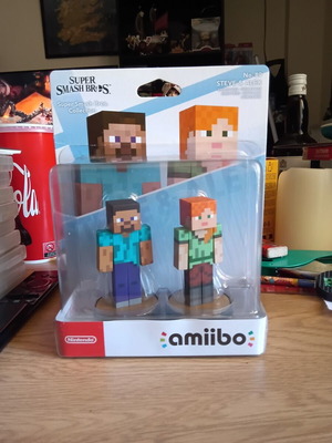 Amiibo No89 Super Smash Bros. Series φιγούρες Steve & Alex