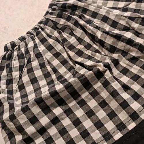 Benetton checked skirt for girls like new, black and white