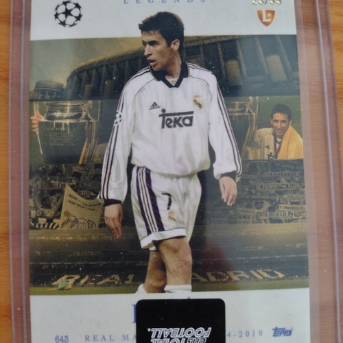 Topps Total Football Legends Real Madrid Raul card like new, numbered 23/99