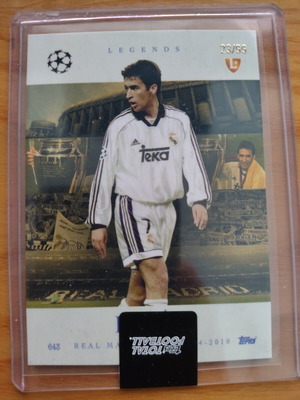 Topps Total Football Legends Real Madrid Raul card like new, numbered 23/99