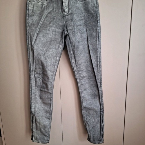 Zara Basic Jeans S 36 silver festive like new straight fit