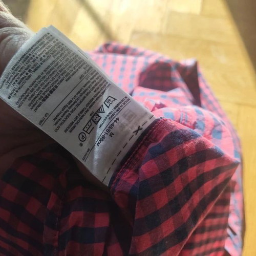Gap checked shirt size M like new, pink and blue cotton