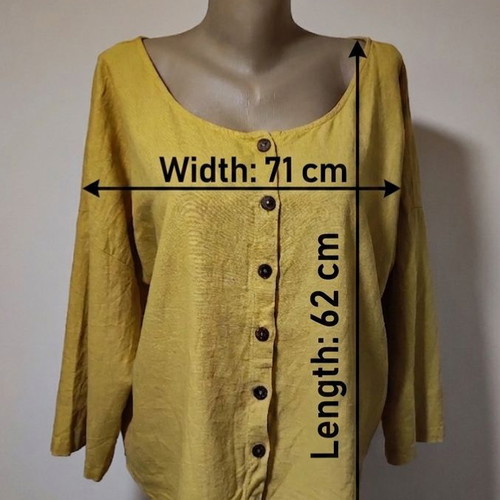 Chicoree women's linen blend shirt jacket XL like new, mustard yellow
