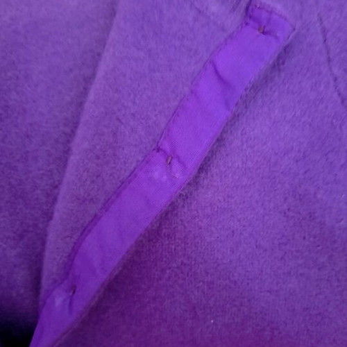 Benetton women's cardigan purple new with white buttons