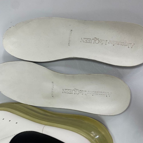 Alexander McQueen Oversized Sneakers Size 37 Like New, White Leather