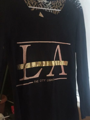 Dynafit women's blouse used, size M, black with pink print and lace