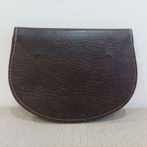 Retro document bag like new, brown natural leather