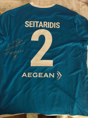 Συλλεκτική φανέλα Εθνικής Ελλάδος Legend 2004 με υπογραφή Σεϊταρίδη μέγεθος XL