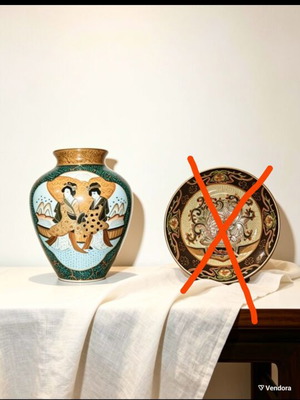 Satsuma χειροποίητο vintage βάζο σαν καινούργιο