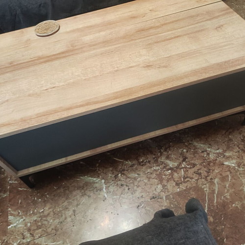 Sonoma coffee table with storage and shelves, like new