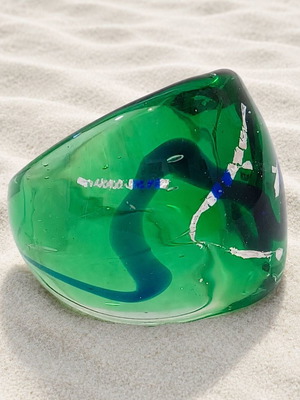 Handmade Murano Glass Ring new, green