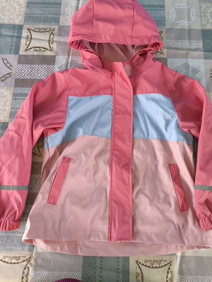 Girls' waterproof jacket 3-5 years like new, pink