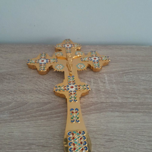 Metal blessing cross new 30x20 cm